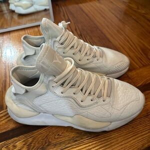 Y3 white Unisex Kaiwa Leather Sneakers